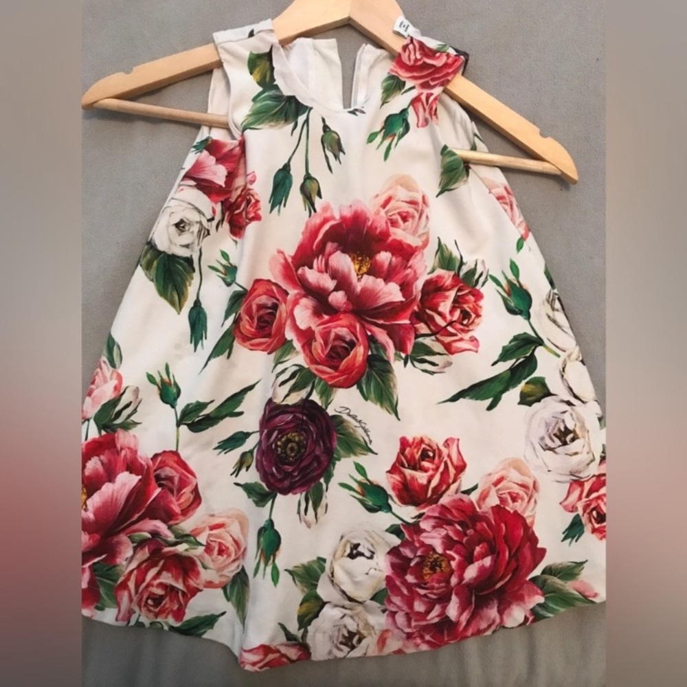 Girls’ Dolce & Gabbana floral peony dress- size approx 2T-5T